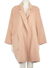 Pink Wool Oversized Coat