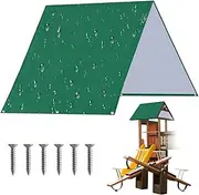 Swing Set Replacement Tarp 132x228 cm Kids Playground Roof Canopy Waterproof Swing Sunshade Top Cover for Outdoor Backyard Garden Swing Cover Swing Set Replacement Tarp Outdoor Swing Canopy Sunshade