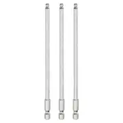 3pcs Ball End Hex Screwdriver Bit Set 4mm Magnetic 1/4" Hex Shank 6" Long