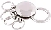 [TopHomer] Metal Alloy Keychain, Mutiple Keyrings with One Main Ring and Four Detachable rings (Color: Silver), Sliver, One Size