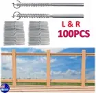 100pcs Stainless Steel DIY Balustrade Kit Rope Wire Terminal Lag Swage Fittings