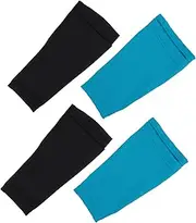 LALAFINA 2 Pairs Leg Protector Unisex Shin Guard Socks for Outdoor Sports Breathable Leg Warmers for Football Basketball Running