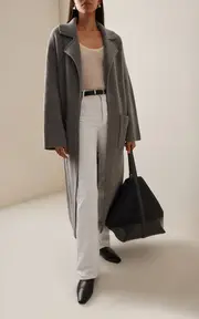 [Toteme] Ribbed-Knit Wool-Blend Cardigan Coat