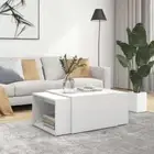 vidaXL 3 Piece Nesting Coffee Table Set White 60x60x38 cm Engineered Wood HEE