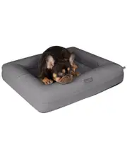 Nandog Memory Foam Medium Dog Bed, Mystery Toy & Poop Bag Bundle