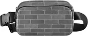 [Amooorous] Gray Tile Texture Fashionable Fanny Waist Pack for Women Men Mini Cross Body Bag Belt Pack with Adjustable Strap for Travel Running Hiking, Gray Tile Texture, 1 size