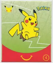 McDonalds Happy Meal 25th Pokemon Card Anniversary in Pikachu Box Toy Art Set #4