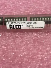 ADE08 SLIDE SWITCH DIP SPST 100MA 24V 16-PIN DIP ALCOSWITCH (LOT OF 5)