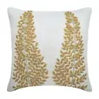 Square Pillow Case Ivory 16"x16", Room Decor Cotton Fabric - Binary Tree Home