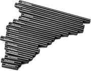 ZUXIM 17PCS Aluminum Alloy Link Rod Kit 20-100mm 1/10 RC Crawler Car, for Axial, for SCX10 Linkage Model Car Suspension Linkage(Black)