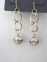 NEW CHICO'S "CHANDRA" EARRINGS HOOK GOLD TONE