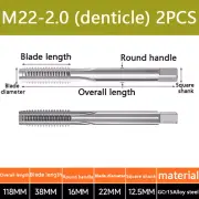A pair M22-2.0 Hand tap set tap machine suitable for die steel aluminum