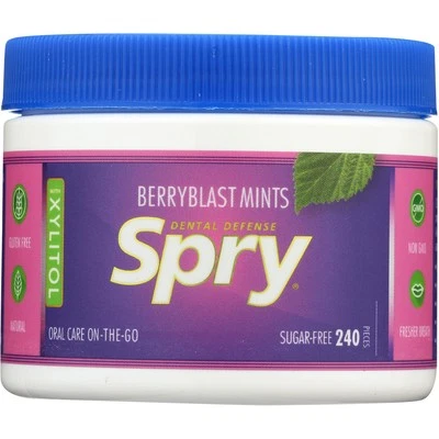 Spry Xylitol Mints Sugar Free Berryblast 240 Pieces