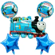 5PC Thomas the Tank Engine Foil Balloons Kids Birthday Party Decorations