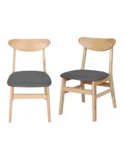 [Levede] Wooden Dining Chairs x2 in Natural