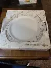 Set Of 4 Vintage Christmas Dinner Plate With Gold Letters of Merry Christmas