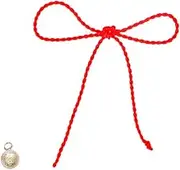 HOMSFOU 100 Pcs Weaving Cord Colorful Braided Rope for DIY Jewelry Craft Necklace Lanyard Accessories Durable and Firm Twisted String for Home Shop Red