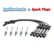 Bosch Ignition Leads + 5x Denso Iridium Power Spark Plugs for Volkswagen Bora 1J