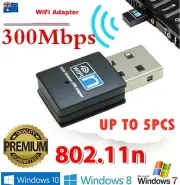 USB Wireless N WiFi Adapter Dongle Network LAN Card 802.11n 300Mbps Win10 8 XP