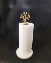 Paper Towel Holder Marble and brass Paper Towel stand, Kitchen Decor gift