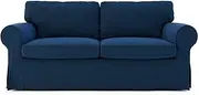 Pre Shrunk Cotton Ektorp Loveseat Sofa Cover for IKEA Two Seater Ektorp Slipcover-NOT fit Uppland Series Sofa