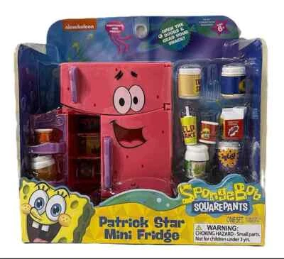 SpongeBob Squarepants Patrick Star Mini Fridge Toy & SpongeBob Foods Nickelodeon