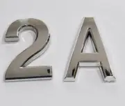 Apartment Number 2A Sign/Mailbox Number Sign, . Letter C (Silver,3D,)-REF24-1027