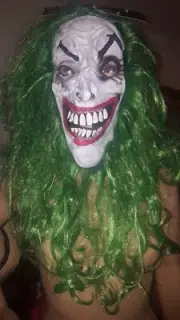 Clown Mask with Hair New Cosplay Jokester Clown Adult OSFM