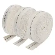 Oil Lamp Wick Cotton 1/2 Inch 3/4 Inch 7/8 Inch Flat Wide 2m with Black Stitch