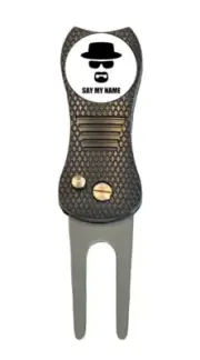 Breaking Bad Heisenberg Golf Ball Marker + Switchblade Divot Tool Say My Name