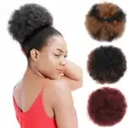 Hair Extension Afro Puff Drawstring Ponytail Ombre Synthetic Messy Bun African