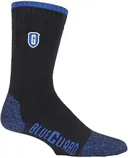 [BLUE GUARD] Blueguard | Heavy Duty Cotton Work Boot Socks | Anti-Abrasion Durability | 10-year Guarantee | Comfort Fit, Reinforced Toe Seam, Arch Support, Full Cushion | Men’s BIGFOOT UK 12-14 | Black