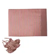 Hoydu Stera Stripe Organza Square Coffee Tablecloth