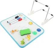 TEHAUX Magnetic Whiteboard Small Whiteboard for Boys and Girls Double-Sided Writing Board Soft Edges 2-in-1 Drawing of Wear-Resistant PVC Alloy