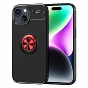 TPU Phone Case for iPhone 15 ,Ring Holder Kickstand Anti-scratch Phone Back Cover/Red
