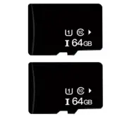 2 Pack 64GB Micro SD TF Card SDHC Class 10 Storage Memory Card for Phone Cameras