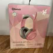 PINK RAZER KRAKEN BT KITTY EDITION WIRELESS RGB HEADSET #109357 NIB