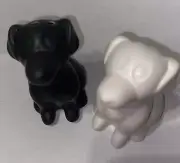 Black And White Dog Salt & Pepper Shakers- NEW in Package. Super Awesome