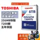 Toshiba東芝 8TB【企業級】256MB/7200轉/3.5吋HDD/硬碟/原價屋（MG08ADA800E）