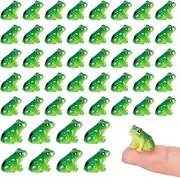 GGSTDDUP 100 Pcs Mini Resin Frogs, Cute Green Frog Tiny Frogs Mini Frogs Figurines Miniature Frogs Animals Figurines Ornament for DIY Crafts Landscape Aquarium Dollhouse Fairy Garden Decor Potted