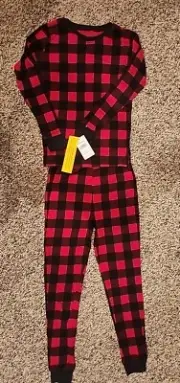 NWT Leveret Buffalo Check Pjs Unisex Size 10