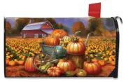 Pumpkin Patch Magnetic Mailbox Wrap Cover Standard Size