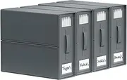 Ngardk Bed Sheet Organiser Set of 4, Bedding & Linen Storage Box Organiser, Linen Cupboard Storage & Organisation, Wardrobe Clothes Organiser (Gray, 4 Pcs)