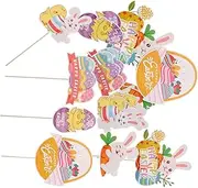 JOINPAYA Elegant Easter Decor 20pcs Egg Rabbit Vase Picks Versatile for Table Centerpieces