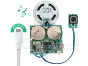 Icstation Recordable Sound Module Push Button 8M Music Greeting Card E38
