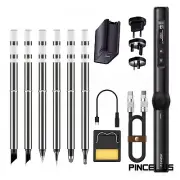 FNIRSI HS-01 Smart Soldering Iron with 6 Iron Tips and 65W Power Supply pe66