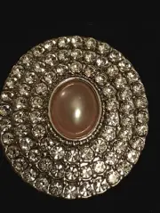 Paparazzi Champagne Pearl White Rhinestones Silver Ring