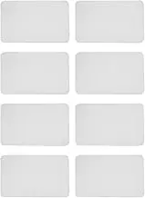 Voniecop Set of 8 Transparent Place Mats Washable White Dining Table Place Mat Plastic Non- Anti-Fouling Heat Resistant