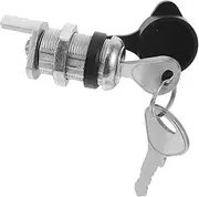 Zerodeko 1 Set Cam Lock Toolbox Locks with Keys Trailer Hitch Pin Toolbox Key Silver Metal