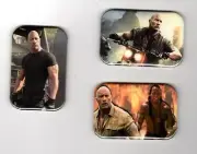DWAYNE JOHNSON 3 REFRIGERATOR MAGNET 2" X 3" WITH ROUNDED CORNER